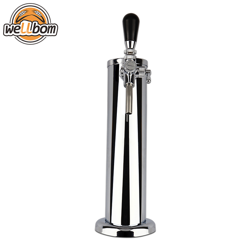 Chrome Plated Single Adjustable Faucet Draft Beer Tower Single Tap Draft Beer Kegerator Tower For Bar Homebrew,New Products : wellbom.com